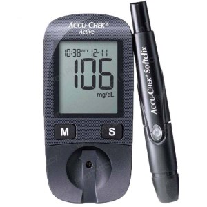 دستگاه تست قند خون اکیو چک مدل اکتیو (10 عدد نوار تست و کیف و قلم)