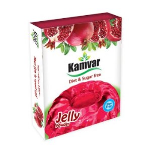 کامور پودر ژله بدون قند انار