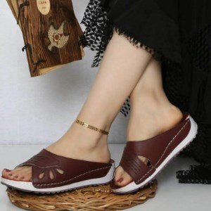 صندل طبی زنانه مدل 1022 رنگ زرشکی